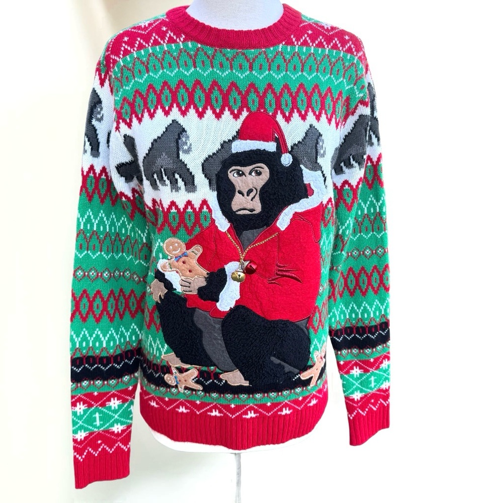 💖 Ugly Christmas Sweater, 33 Degrees, Gorilla, Cookies & Bells